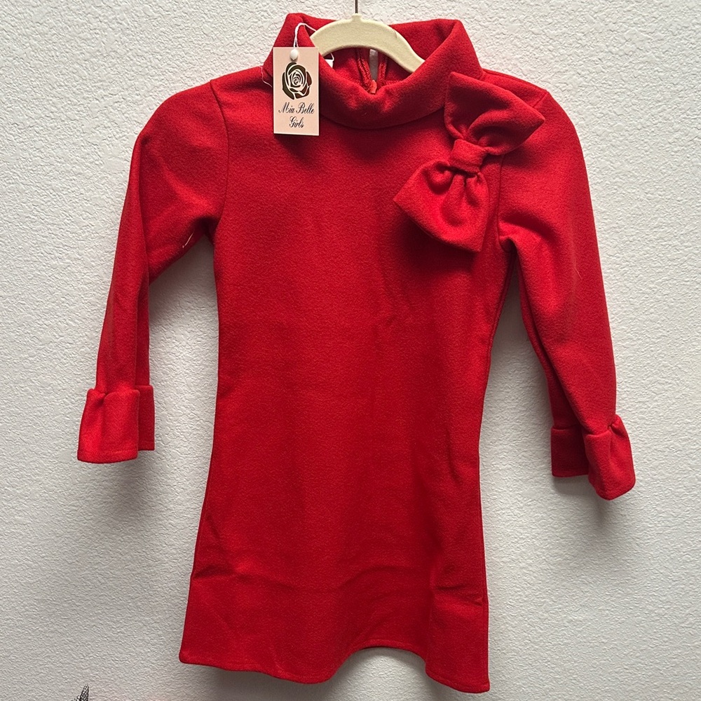 Red Bow Detail Kids Top